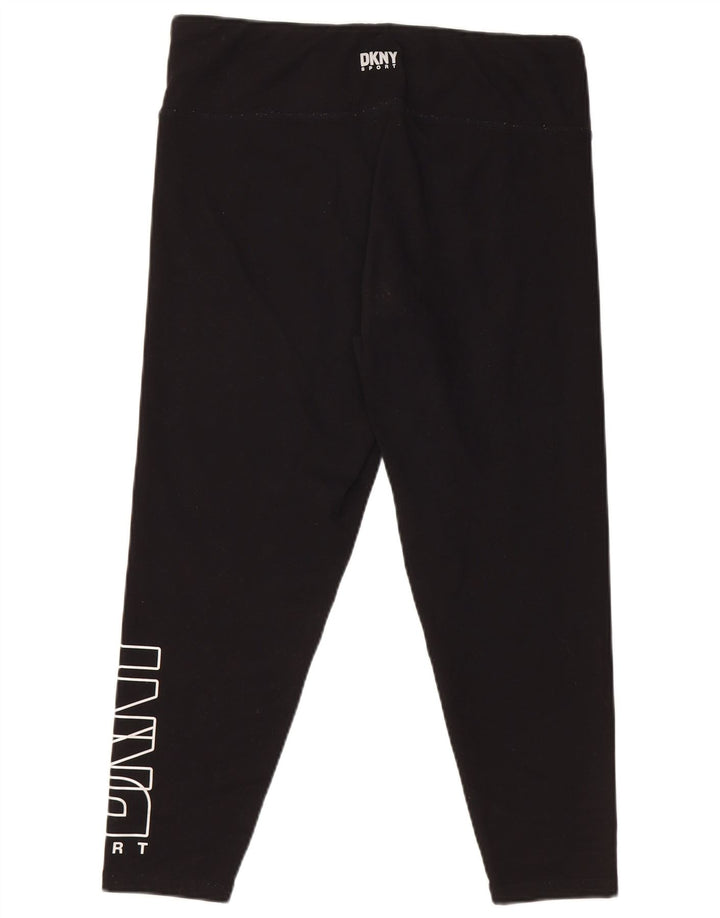 DKNY Γυναικεία Γραφικά Κάπρι Κολάν UK 18 XL Μαύρο Πολυεστέρας