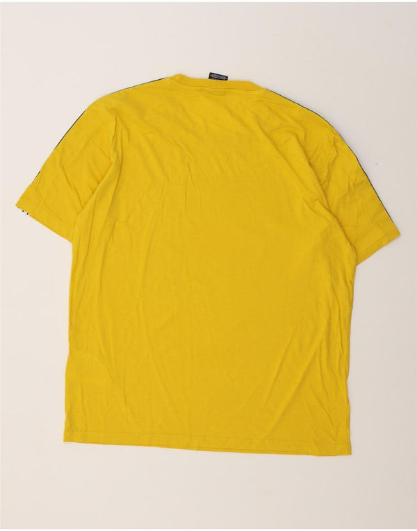 Ανδρικό γραφικό μπλουζάκι Champion Top Large Yellow Colourblock Βαμβακερό
