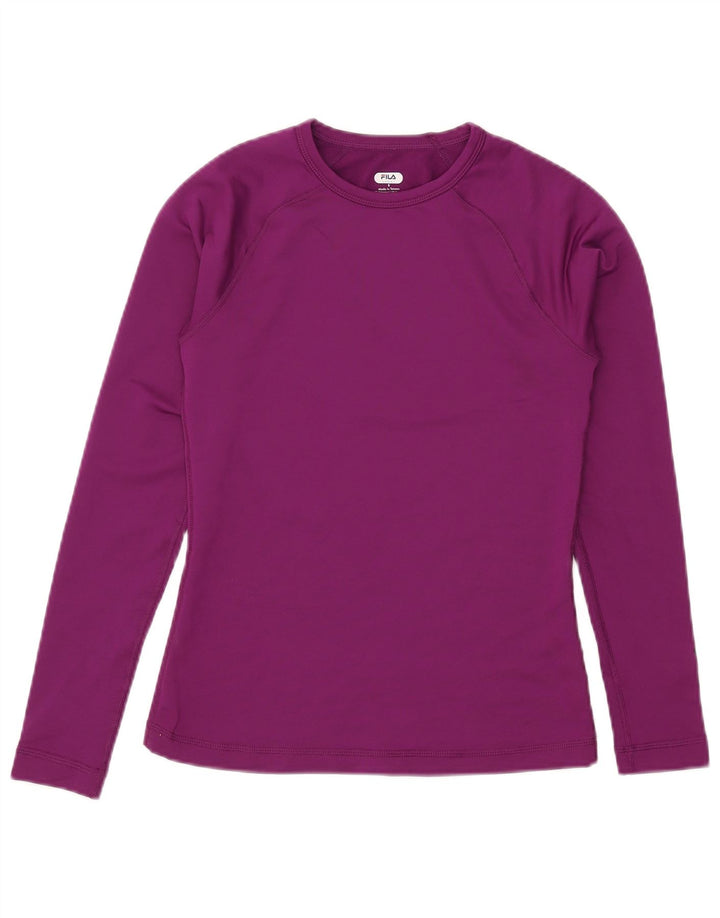 Fila Γυναικείο τοπ μακρυμάνικο UK 10 Small Purple Polyester