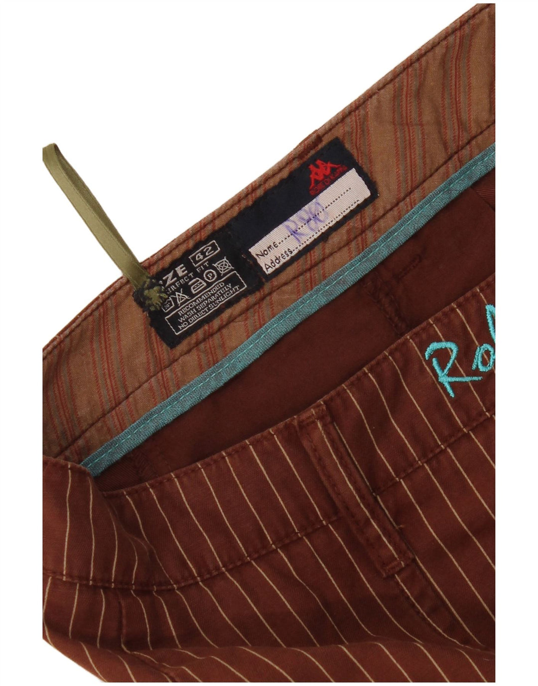 Kappa Γυναικεία Pencil Φούστα IT 42 Medium W30 Καφέ ριγέ