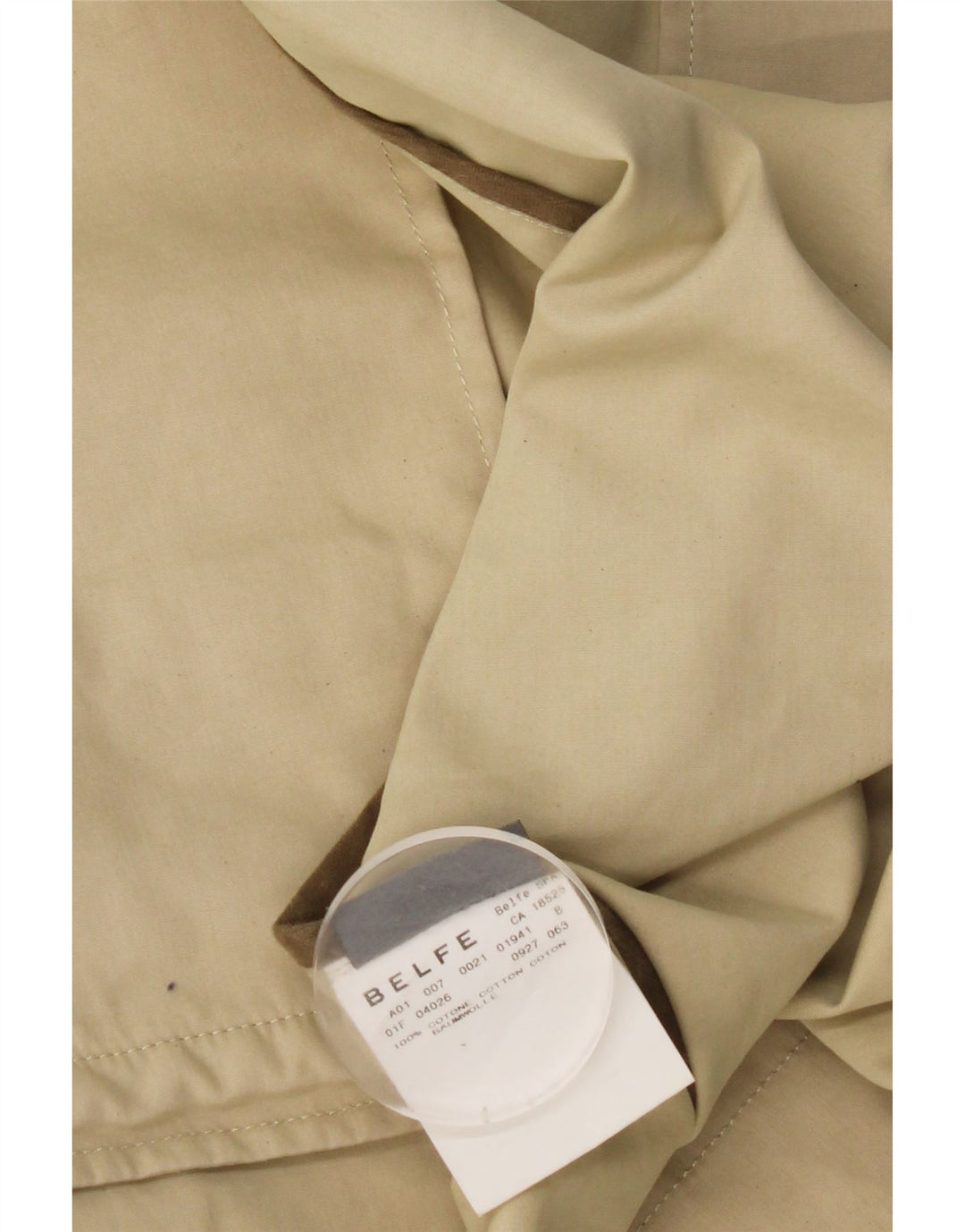 Ανδρικό παλτό Belfe UK 42 XL Beige Cotton
