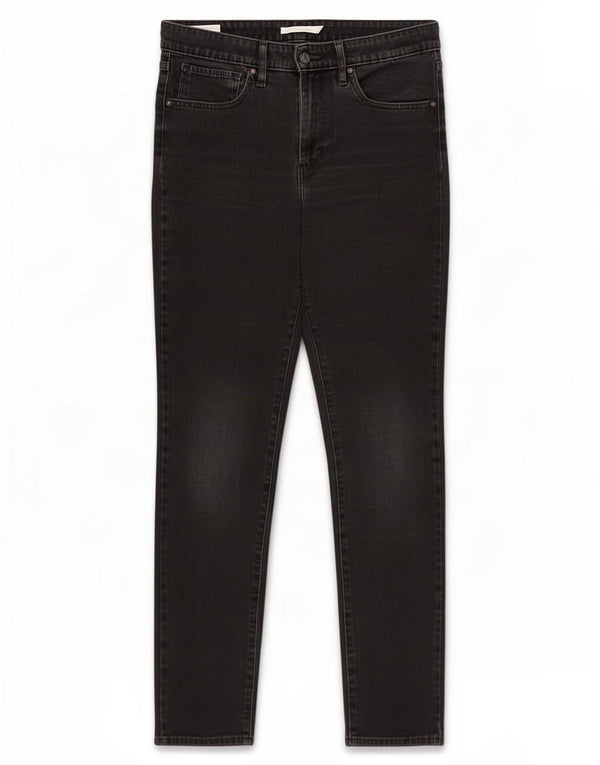 Levi's γυναικείο 721 ψηλό ψηλό στενό τζιν W30 L32 μαύρο βαμβακερό