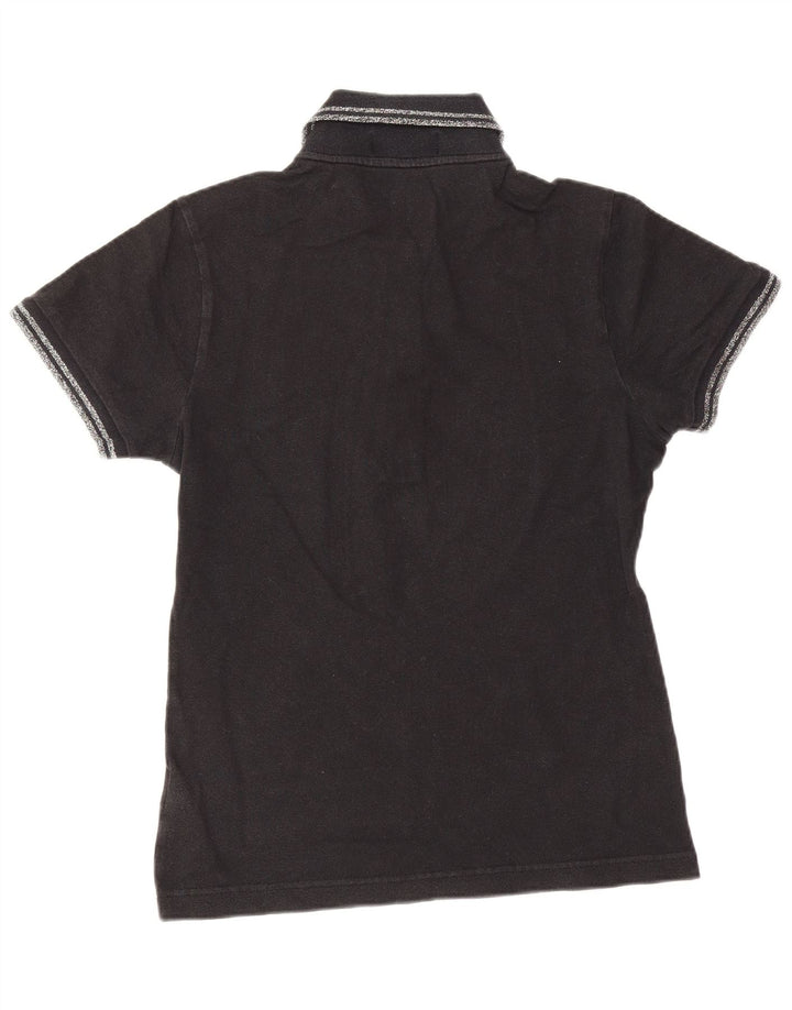 Fred Perry Γυναικείο πουκάμισο πόλο UK 10 Small μαύρο βαμβακερό