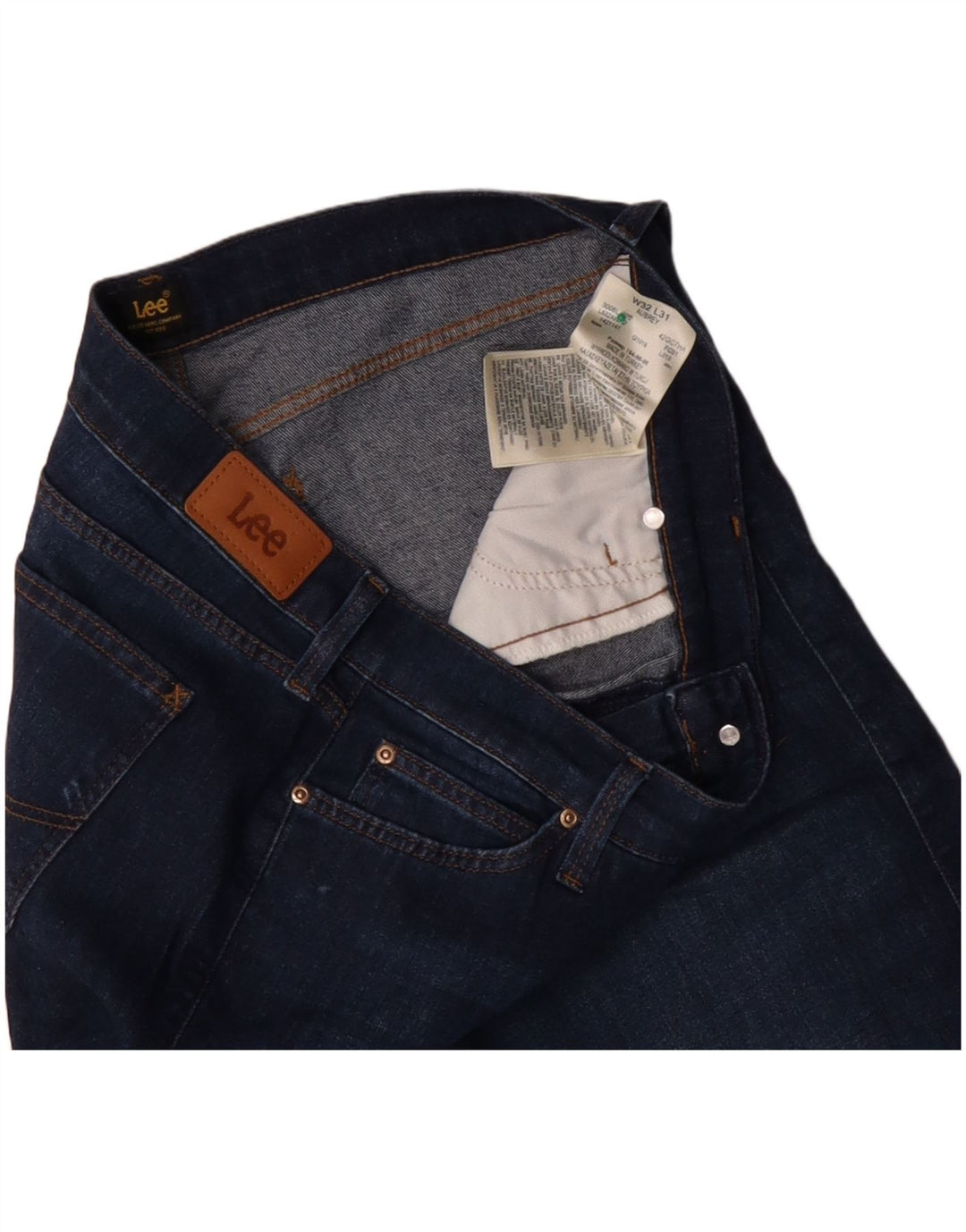 LEE Γυναικείο Aubrey Wide Leg Jeans W32 L31 Navy Blue Cotton