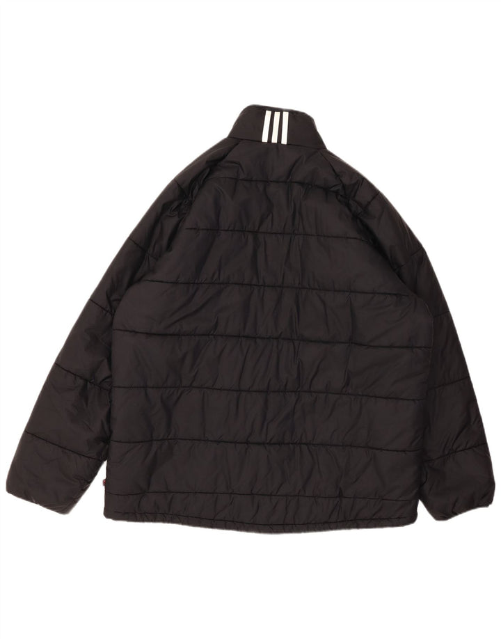 Ανδρικό μπουφάν ADIDAS με επένδυση UK 42 XL μαύρο νάιλον