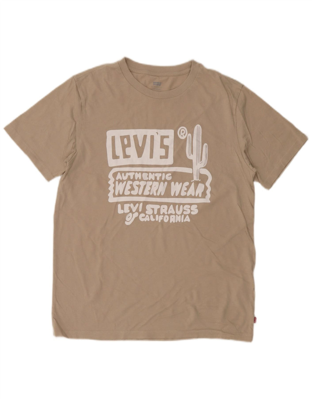 Ανδρικό γραφικό μπλουζάκι Levi's Standard Fit Τοπ μεσαίο μπεζ βαμβακερό