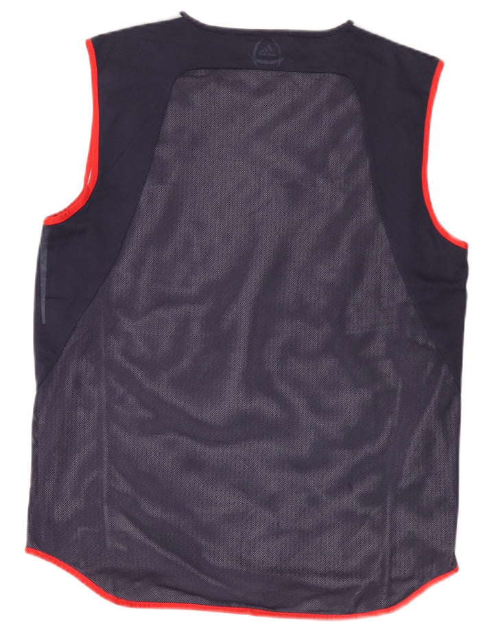 Adidas Ανδρικό γιλέκο Climacool Top Large Navy Blue Colorblock Πολυεστέρας
