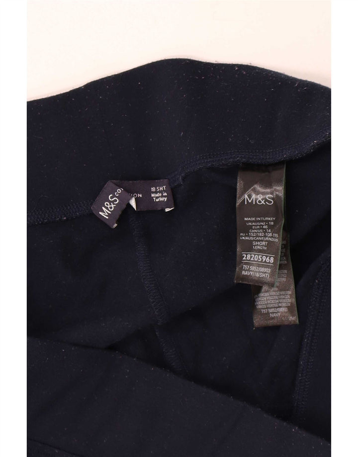 Marks & Spencer Γυναικεία Κολάν UK 18 XL Navy Blue Polyester