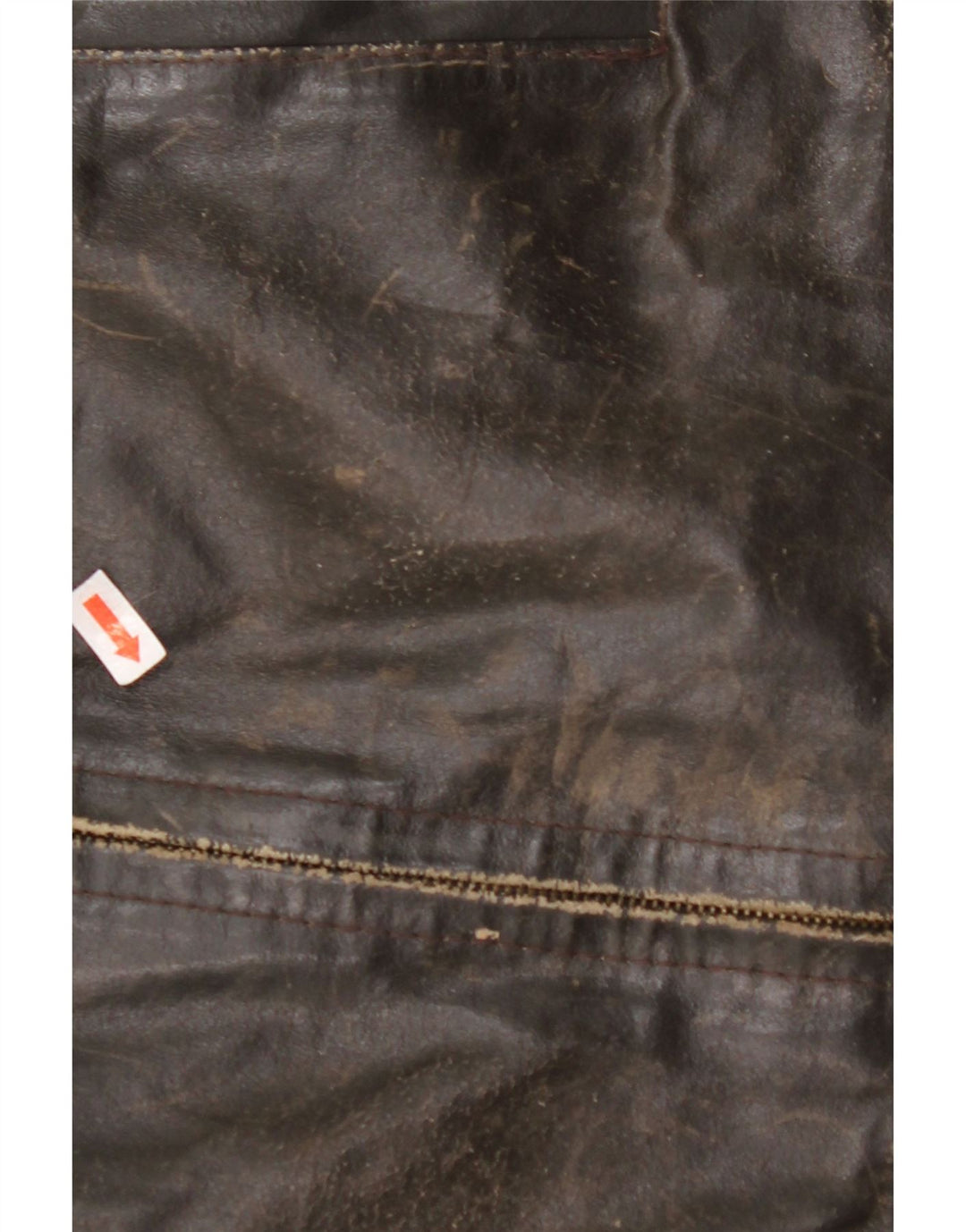 VINTAGE Γυναικείο Δερμάτινο Μπουφάν 3/4 μανίκι UK 14 Μεσαίο Καφέ Δερμάτινο