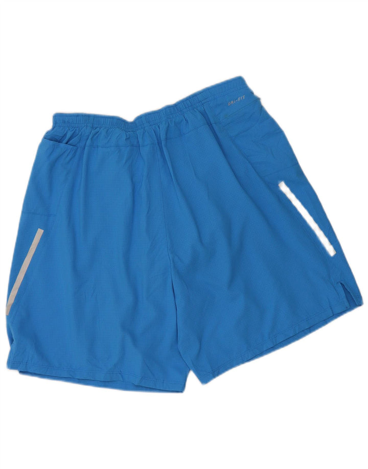 Ανδρικό αθλητικό σορτς Nike Dri Fit με μεγάλο μπλε πολυεστέρα