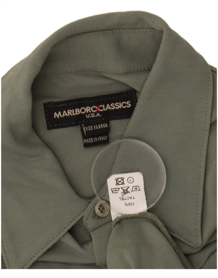 Ανδρικό κοντομάνικο πουκάμισο Marlboro Classics XL Khaki Tactel