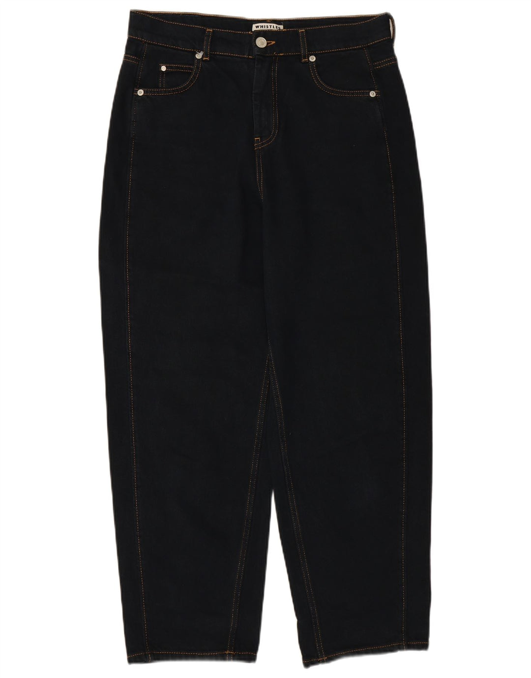 WHISTLE Γυναικείο Tapered Cropped Jeans W30 L27 Navy Blue Cotton