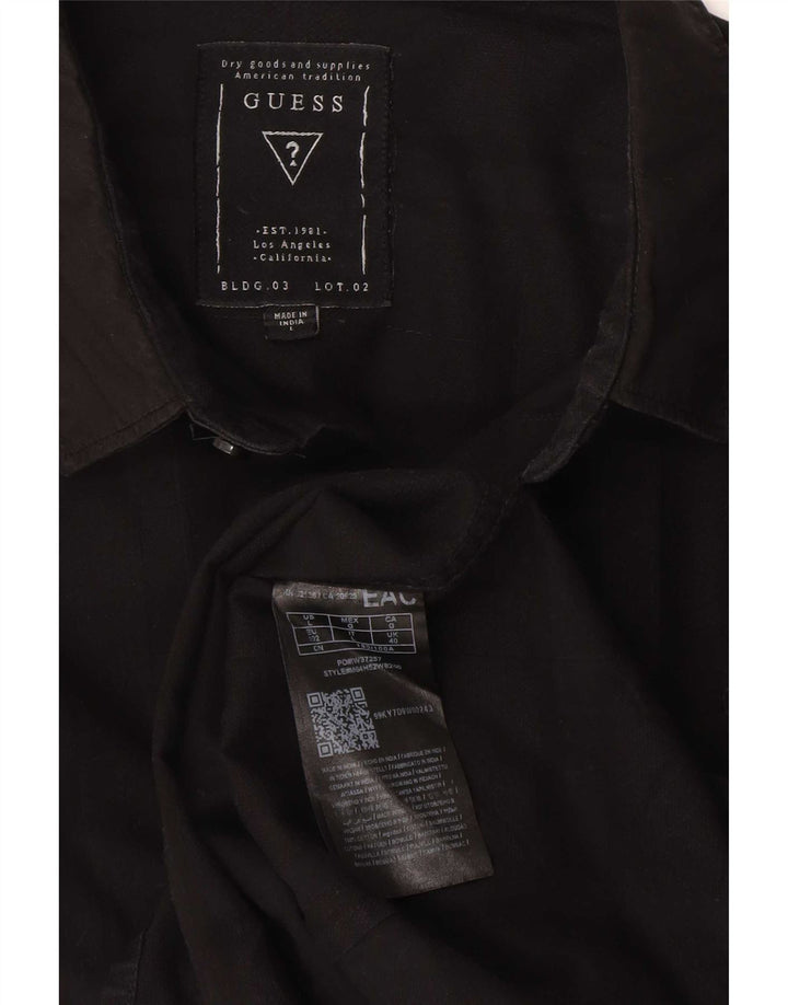 Ανδρικό πουκάμισο Guess Slim Fit Large Black Check Cotton