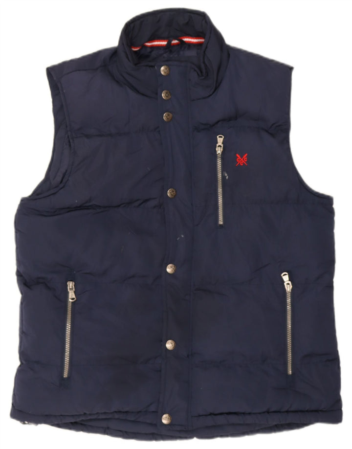 Crew Clothing Ανδρικά padded Gilet UK 38 Medium Navy Blue Polyester