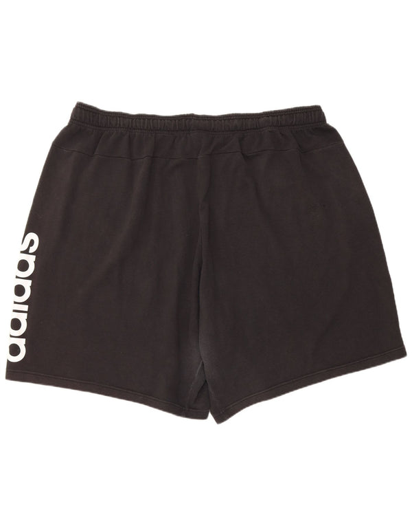 Ανδρικό γραφικό αθλητικό σορτς Adidas 3XL μαύρο βαμβακερό