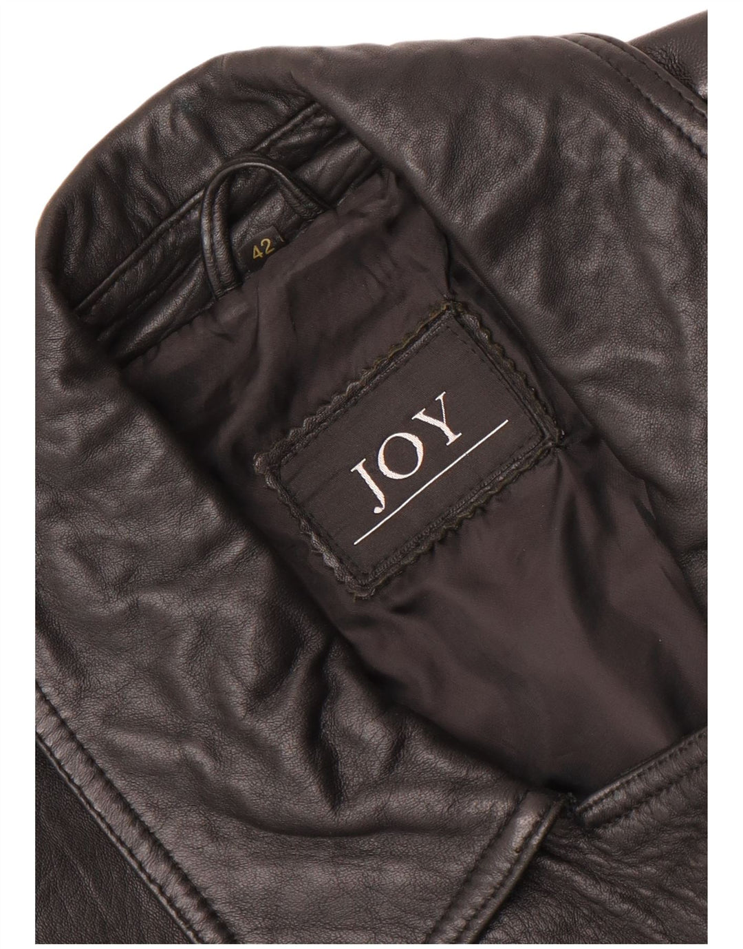Joy Γυναικείο Oversized Δερμάτινο Μπουφάν IT 42 Μεσαίο Μαύρο