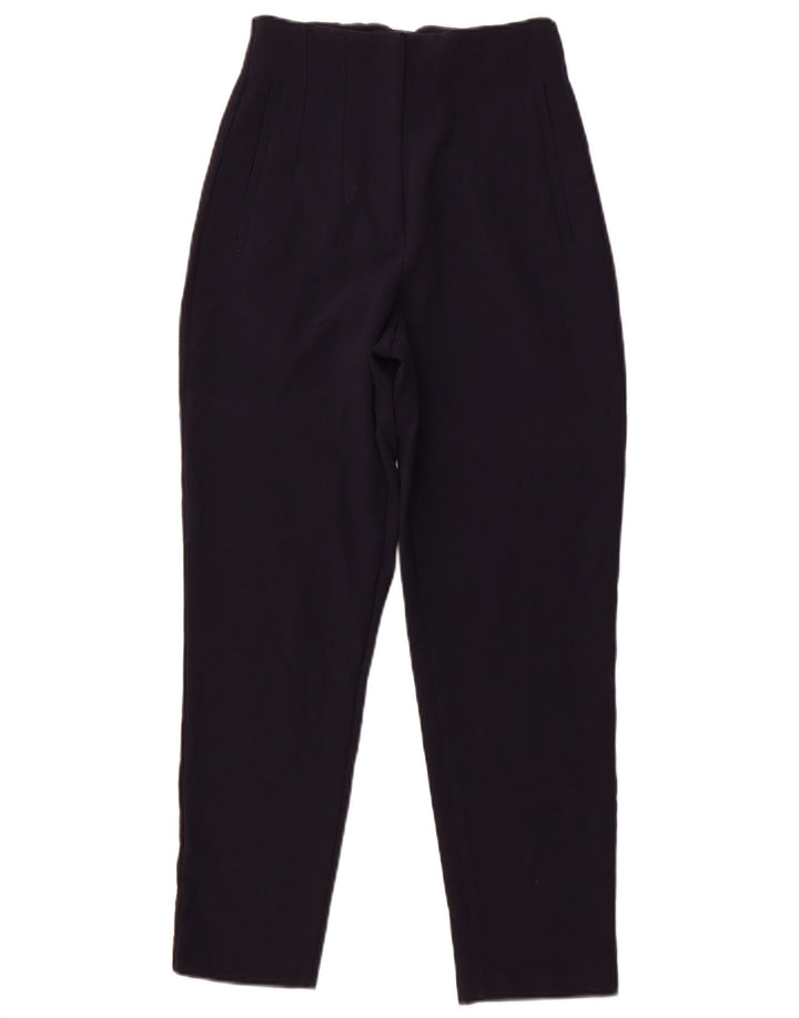 ZARA Γυναικείο ψηλόμεσο κωνικό casual παντελόνι XS W24 L26 Navy Blue