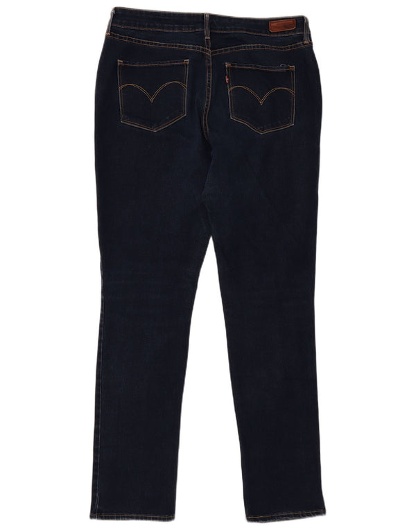 Levi's γυναικεία έντονη καμπύλη ψηλόμεσο λεπτό τζιν W32 L31 Navy Blue Cotton