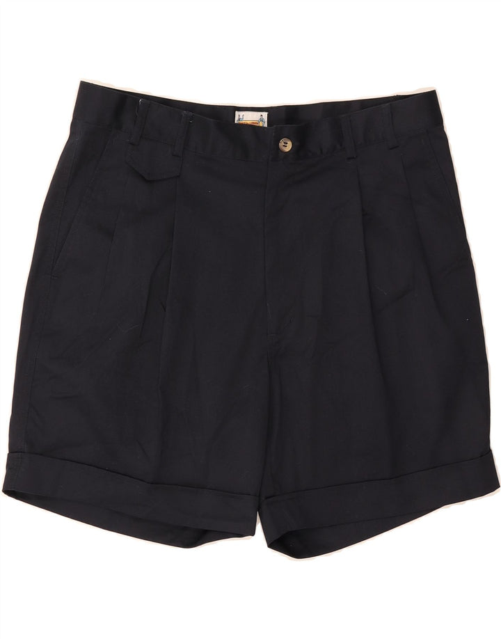 CORONA Mens Pegged Chino Shorts IT 52 XL W36  Navy Blue Polyester Vintage Corona and Second-Hand Corona from Messina Hembry 