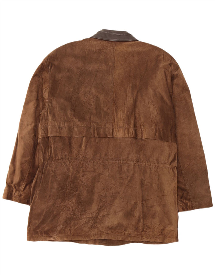 Vintage Ανδρικό Σουέντ Μπουφάν IT 54 XL Καφέ Δερμάτινο