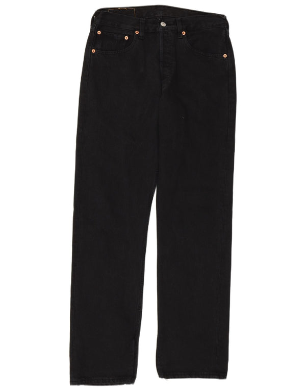 Levi's Mens 501 Straight Jeans W31 L32 Μαύρο βαμβακερό