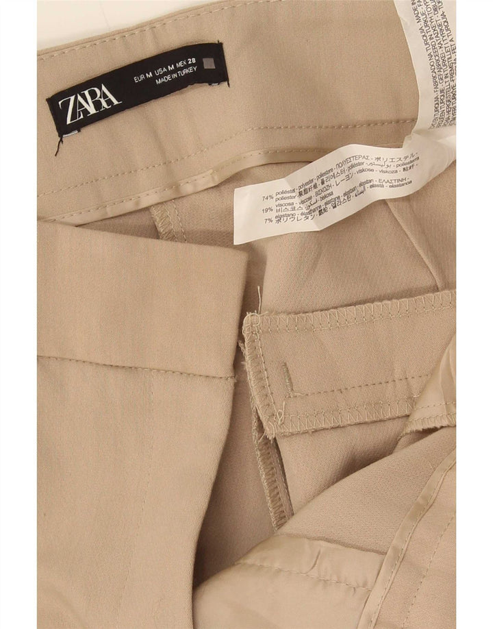 Zara Γυναικείο ίσιο παντελόνι Medium W28 L27 Beige Polyester