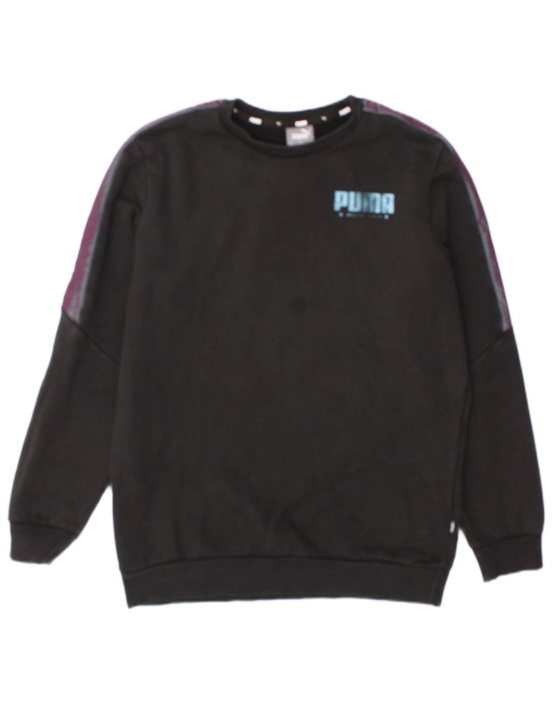 Ανδρικό γραφικό φούτερ Puma Jumper Small Black Colourblock Βαμβακερό