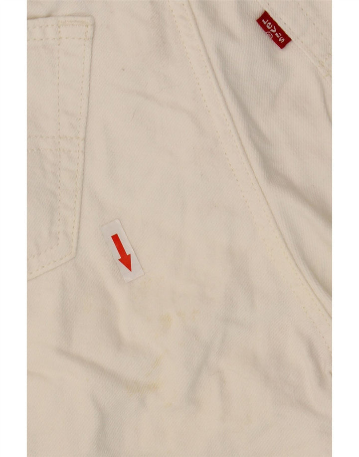 Γυναικείο τζιν σορτς Levi's W27 μικρό λευκό