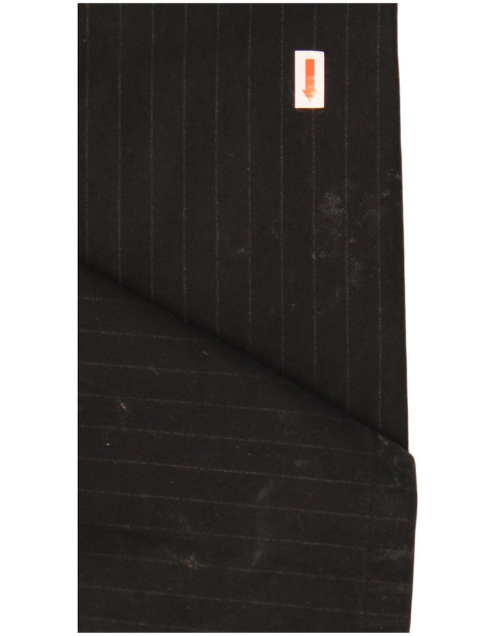 TOMMY HILFIGER Γυναικείο ίσιο παντελόνι W32 L32 Μαύρο ριγέ βαμβακερό