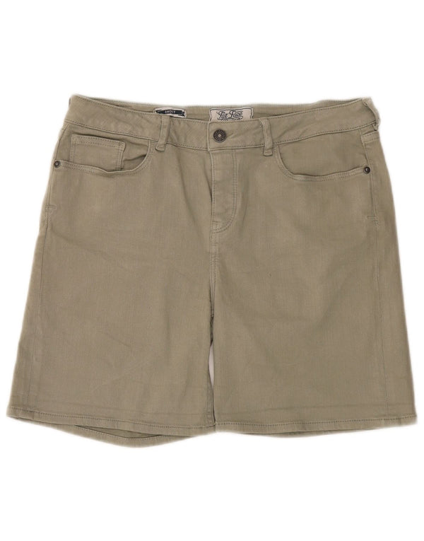 Fat Face Γυναικείο τζιν σορτς UK 12 Medium W32 Χακί βαμβακερό