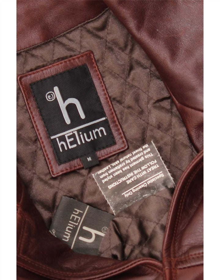 Helium Ανδρικό Δερμάτινο Μπουφάν UK 38 Μεσαίο Καφέ