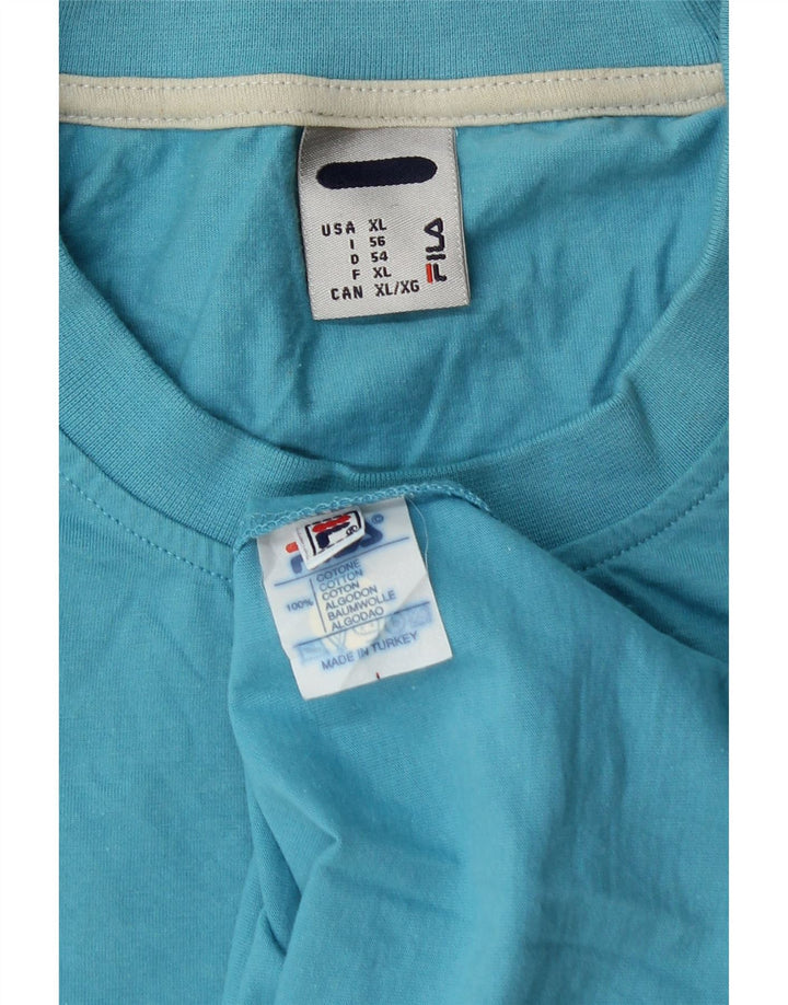 Ανδρικό T-Shirt FILA Top XL Blue Cotton