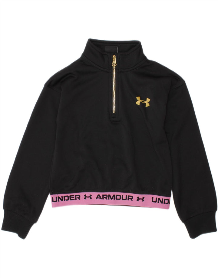 UNDER ARMOR Γυναικεία φούτερ με φερμουάρ 4-5 ετών μαύρο χρώμα