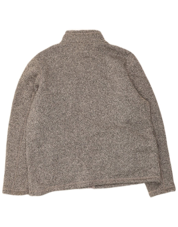 Marks & Spencer Womens Fleece Tracksuit Top Jacket UK 20 2XL Grey Flecked