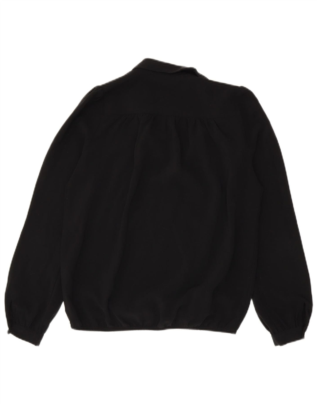 Sisley Γυναικεία Μακρυμάνικη Μπλούζα Oversized Μπλούζα UK 6 XS Μαύρο Πολυεστέρας