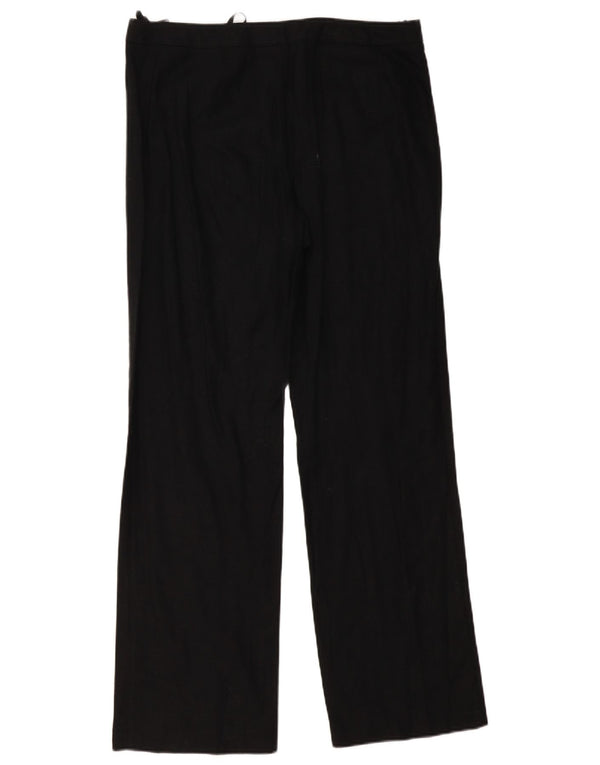 Marks & Spencer Γυναικείο ίσιο casual παντελόνι UK 14 μεγάλο W36 L33 μαύρο