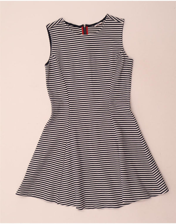 Tommy Hilfiger γυναικείο αμάνικο φόρεμα UK 12 Medium Navy Blue ριγέ