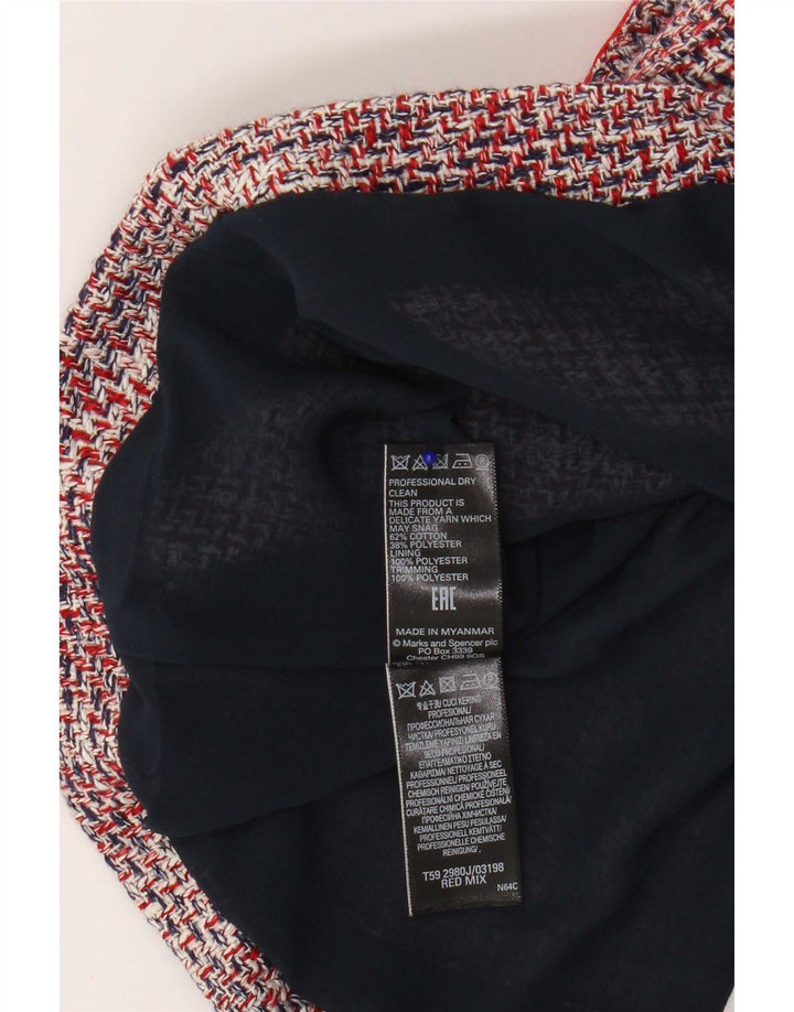 Marks & Spencer Γυναικείο σακάκι μπλέιζερ UK 12 μεσαίο κόκκινο βαμβακερό