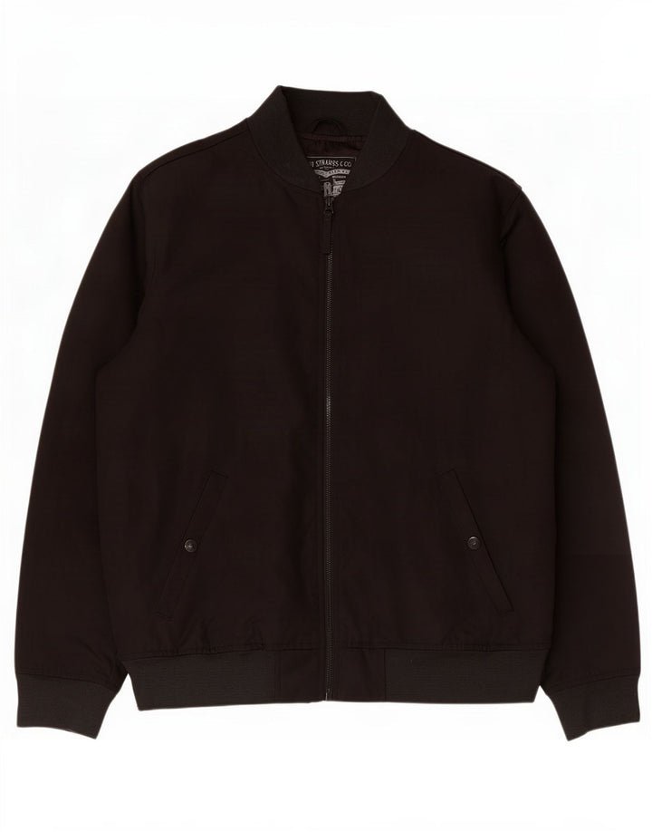 Levi's Mens Bomber Jacket UK 40 Large Black Polyester