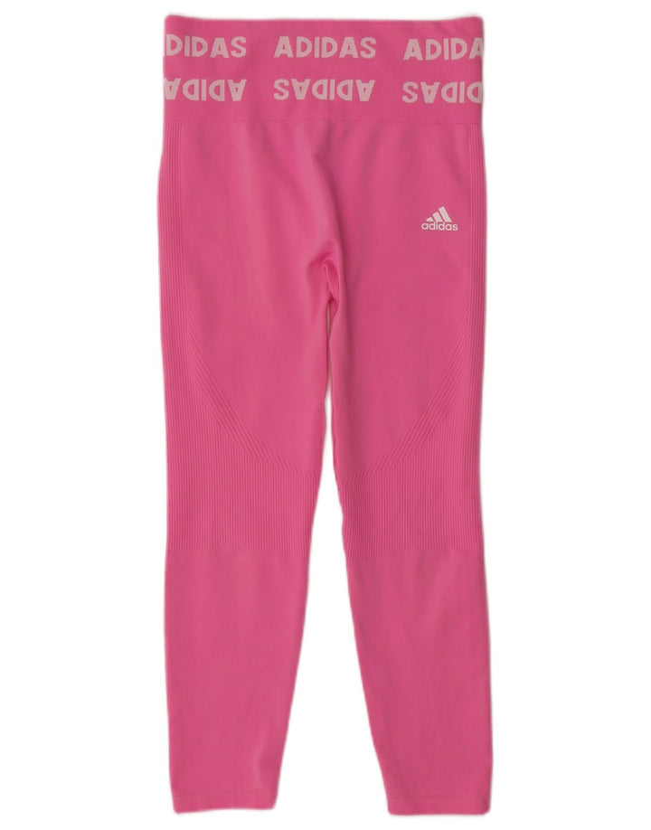 Γυναικεία γραφικά κολάν ADIDAS UK 12/14 Medium Pink Polyester