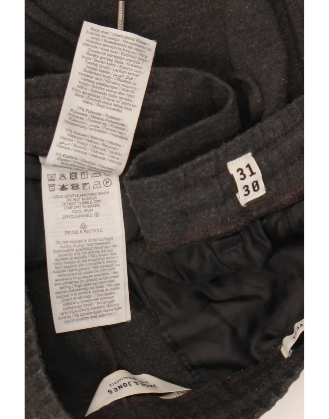 Ανδρικό Cropped Παντελόνι Jack & Jones W31 L24 Grey Polyester