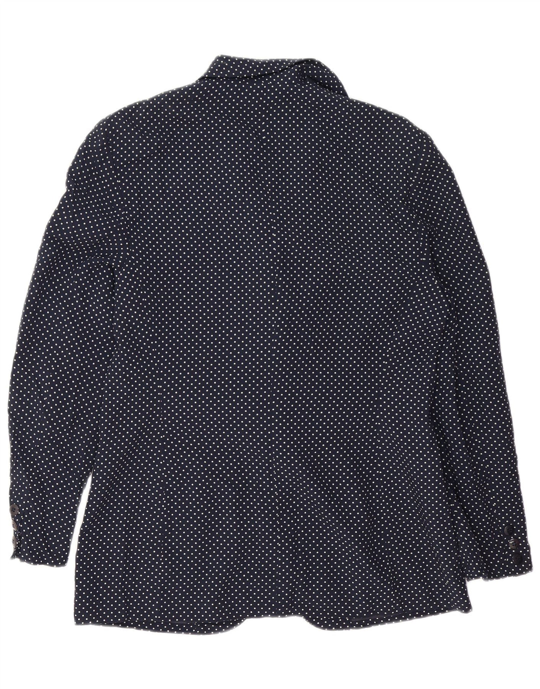 VINTAGE Γυναικείο σακάκι 1 κουμπιού Blazer UK 14 Medium Navy Blue Spotted