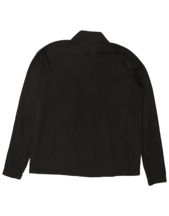 Ανδρική φόρμα πουλόβερ με φερμουάρ Dri Fit NIKE Top Large Black Colourblock