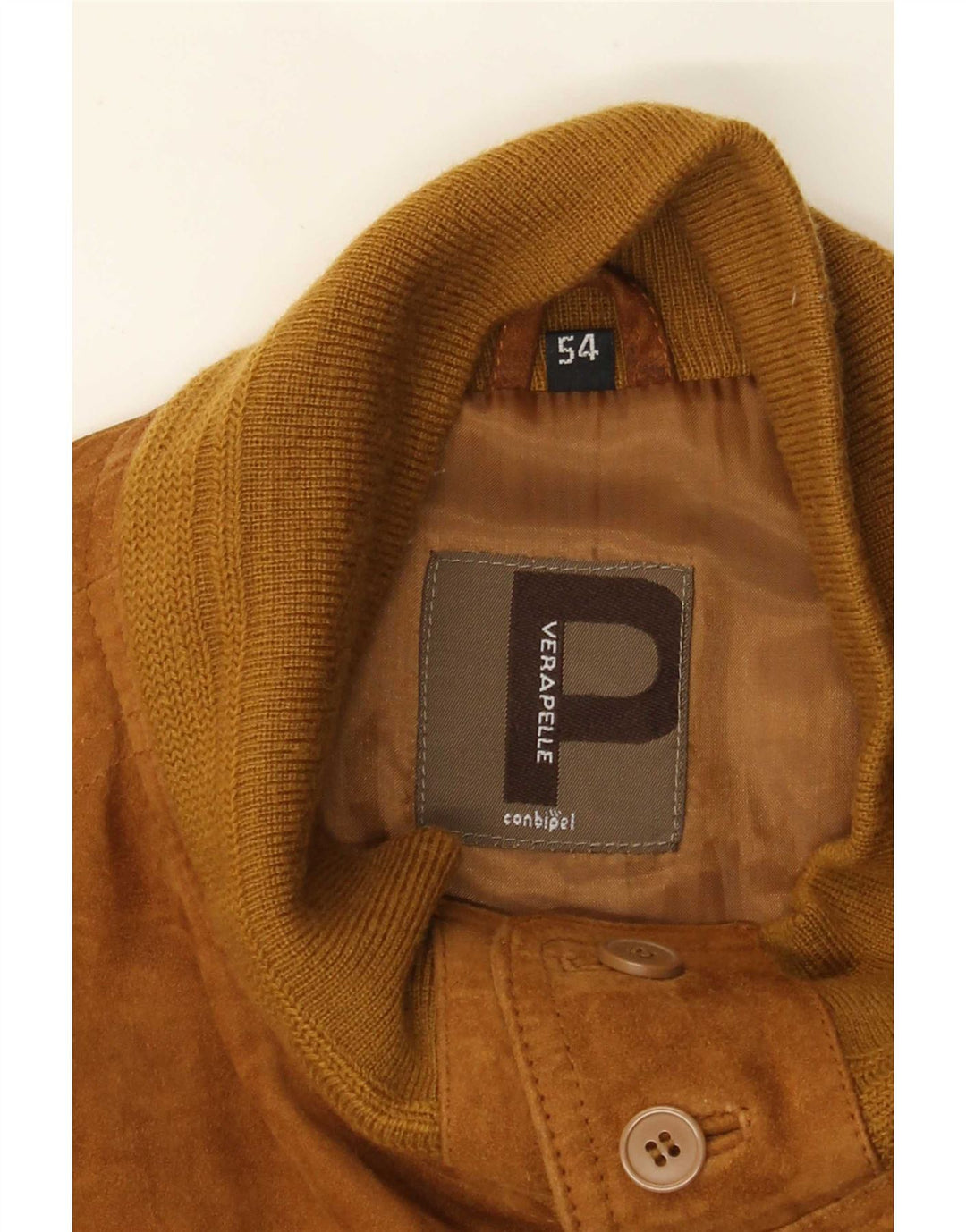 Conbipel Ανδρικό Suede Bomber Jacket IT 54 XL Καφέ Δερμάτινο