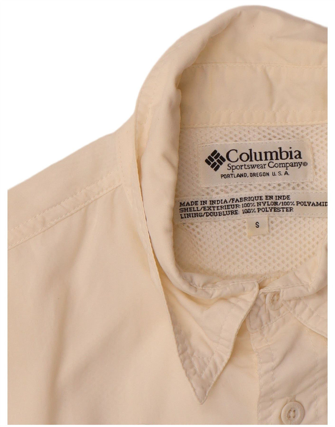 Ανδρικό πουκάμισο COLUMBIA Small Off White Nylon