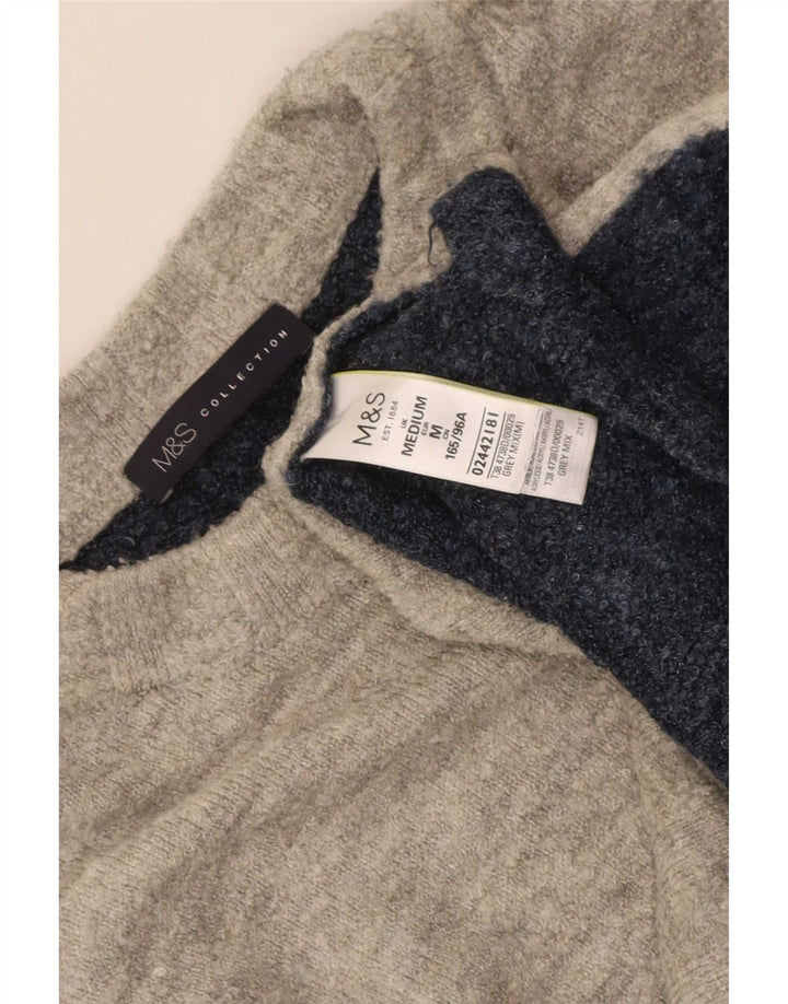 Marks & Spencer Γυναικείο πουλόβερ με λαιμόκοψη UK 14 Medium Grey