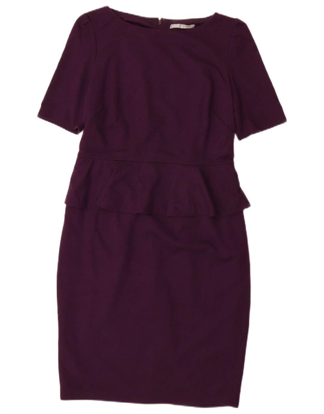 MARKS & SPENCER Γυναικείο φόρεμα Peplum UK 14 Medium Purple Polyester