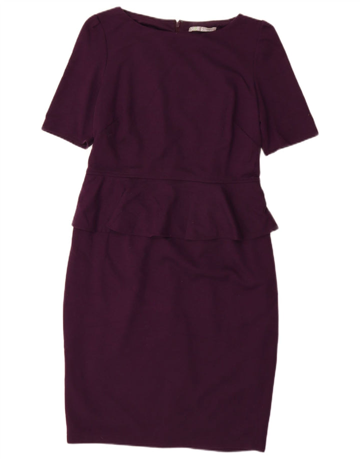 MARKS & SPENCER Γυναικείο φόρεμα Peplum UK 14 Medium Purple Polyester