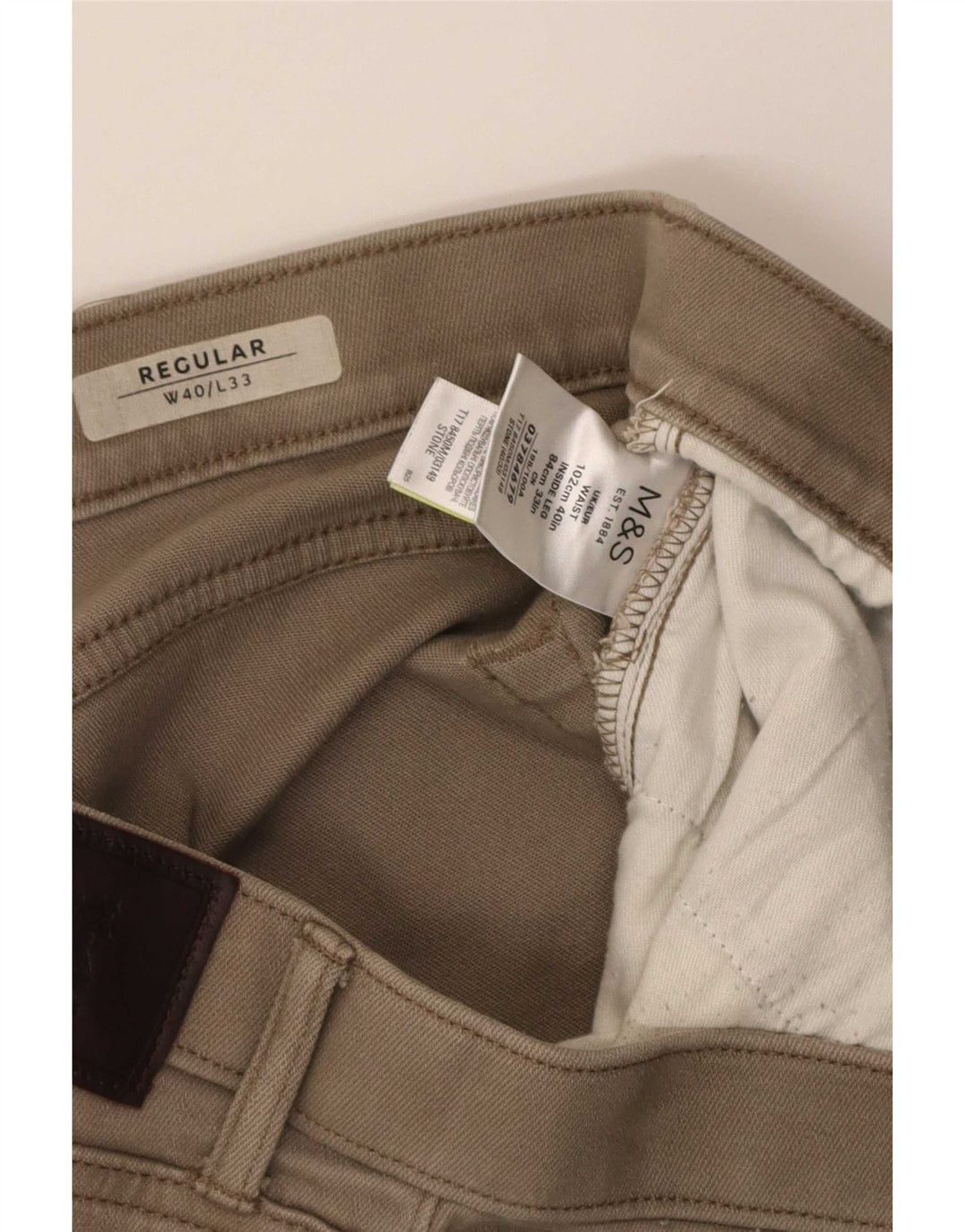 Marks & Spencer Womens Straight Regular Casual Παντελόνι W40 L33 Beige