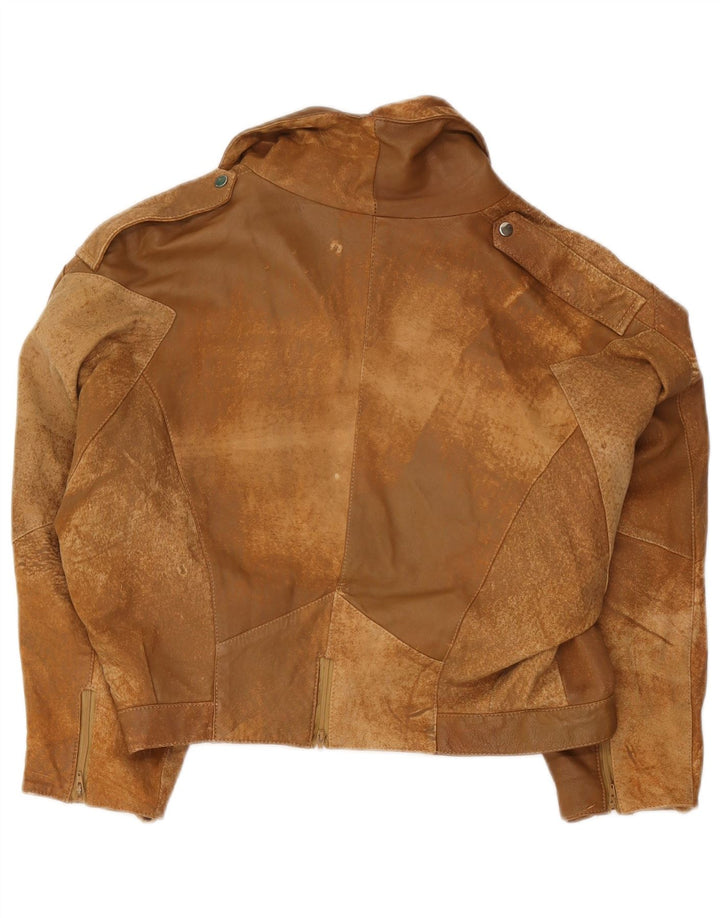 Vintage Γυναικείο Crop Suede Jacket EU 42 Large Brown Δερμάτινο